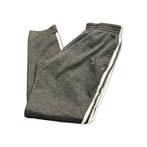 adidas Mens Gray Sweatpants with White Stripes